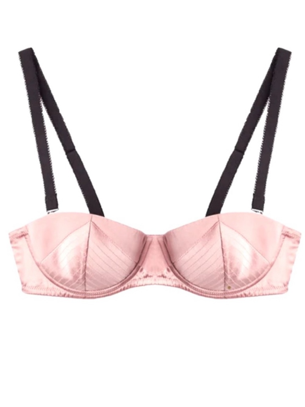 Fleur du Mal Top Stitch Bra and Thong Set Pink Size 32B / Small - Picture 2 of 7